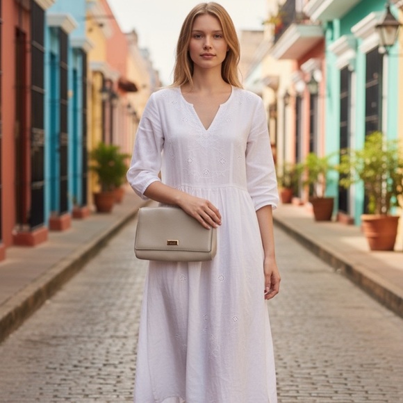 Kate Spade Light Gray Shoulder Bag with Chain Strap - Picture 2 of 8